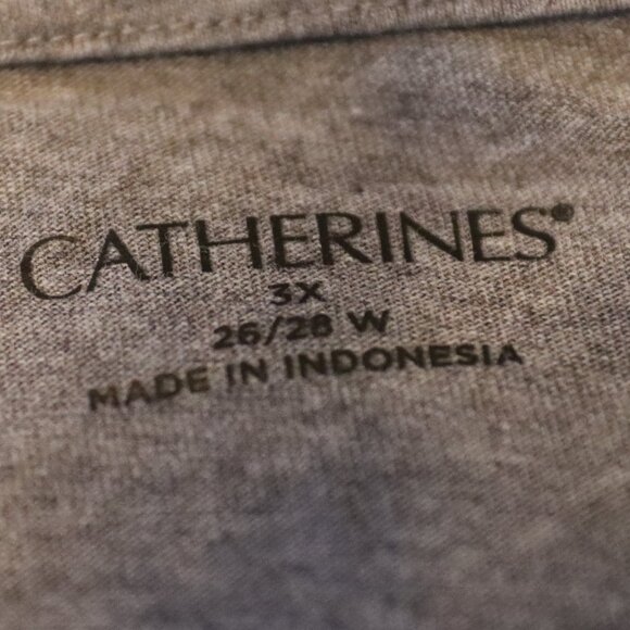 Catherines Grey Tee Christmas Dog Graphic Plus Size 3X (26/28W) Casual Holiday - Picture 2 of 14